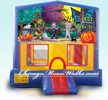Haunting Halloween Inflatable Bounce House Rental Chicago Moonwalks IL